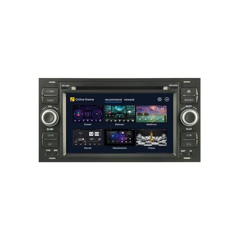 Radio navegador para Ford Focus 2, Kuga, Fiesta, Mondeo 4, C Max (2004 2011), con DVD, Carplay&Android Auto