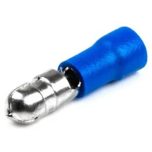 Terminal redondo macho azul de 5mm para cable de 1,5 2,5mm², corriente máxima 15A