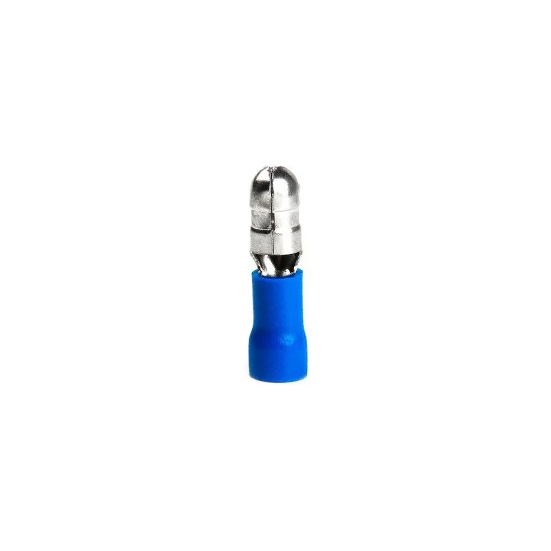Terminal redondo azul macho de 5mm para cable de 1,5 2,5mm², 15A