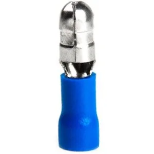 Terminal redondo azul macho de 5mm para cable de 1,5 2,5mm², 15A