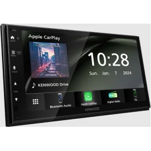 Kenwood DMX5023DABS, radio con pantalla de 6,8" con 2 salidas de previo RCA
