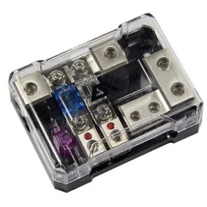 ESX Audio DFD2/2G, distribuidor porta fusible y masa 2 entrada 50mm, 2 salidas 25mm