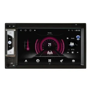 Radio navegador Carplay con pantalla 6.2", Android 15, 2 DIN universal