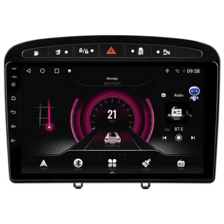 Radio navegador Peugeot 308/308SW, año 2010 2016, Android 15, color negro