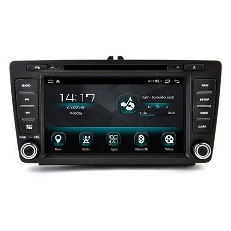 Radio navegador para Skoda Octavia II, Fabia, Superb, 2007 2014, Android 14