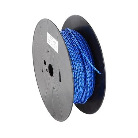Cable trenzado para conectar altavoces a amplificadores, 2 x 1,5 mm², color azul/negro