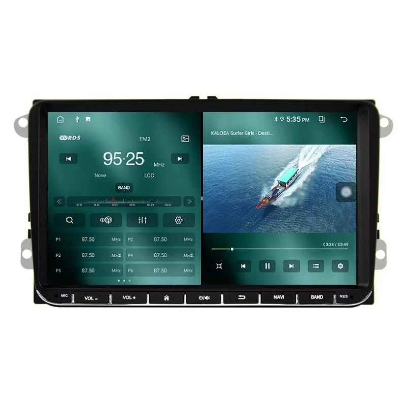 Radio navegador para Seat, VW, Skoda, función pantalla dividida