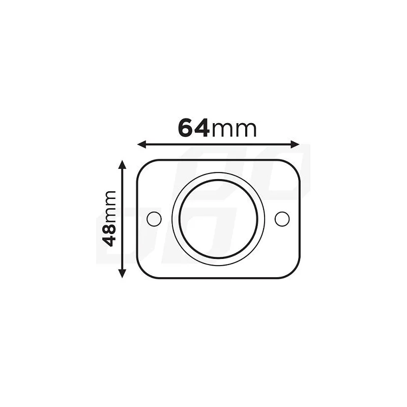 Medidas del cargador impermeable con LED roja, 2 x USB C, 12/24V