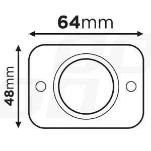 Medidas del cargador impermeable con LED roja, 2 x USB C, 12/24V