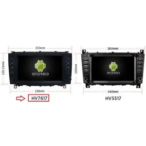 Diferencias entre radio navegador para Mercedes Benz 7617 y 5517
