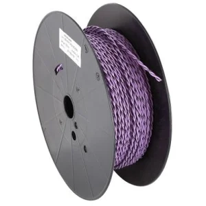 Cable trenzado para conectar altavoces a amplificadores, 2 x 1,5 mm², color violeta/negro