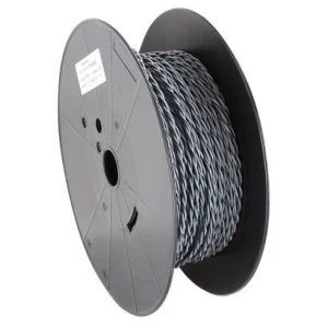 Cable trenzado para conectar altavoces a amplificadores, 2 x 2,5 mm², color gris/negro