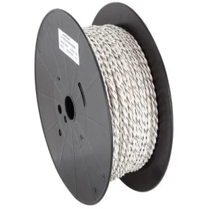Cable trenzado para conectar altavoces a amplificadores, 2 x 2,5 mm², color blanco/negro