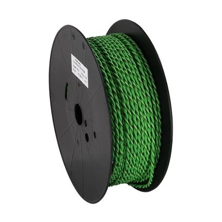 Cable trenzado para conectar altavoces a amplificadores, 2 x 2,5 mm², color verde/negro