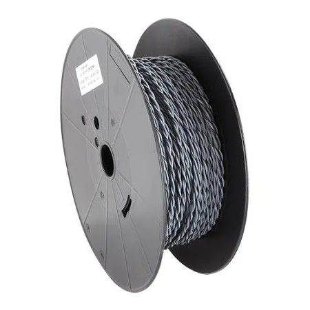 Cable trenzado para conectar altavoces a amplificadores, 2 x 1,5 mm², color gris/negro