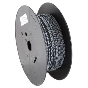 Cable trenzado para conectar altavoces a amplificadores, 2 x 1,5 mm², color gris/negro