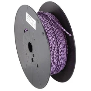 Cable trenzado para conectar altavoces a amplificadores, 2 x 1,5 mm², color violeta/negro