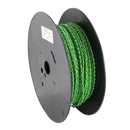 Cable trenzado para conectar altavoces a amplificadores, 2 x 1,5 mm², color verde/negro