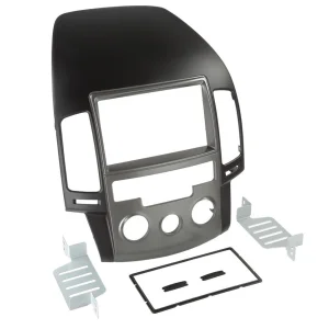Marco radio Hyundai i30, 2007 2012, 2 DIN, Aire acondicionado manual.