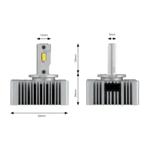 Bombilla luz de curce LED, D5S, serie D, medidas.