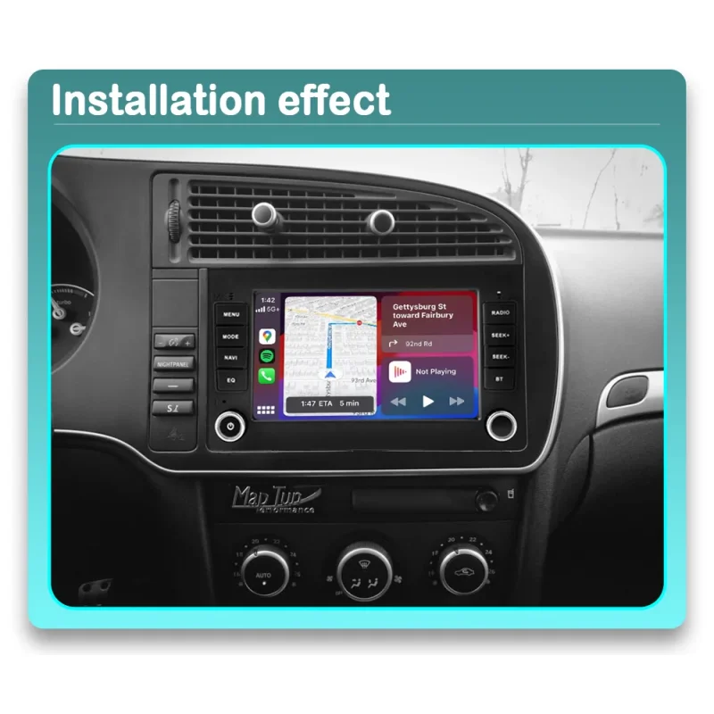 Radio navegador para Saab 9 3 año 2005 2008, integración perfecta con el vehículo.