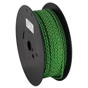 cable altavoz trenzado 2x2,50mm² –99,9% cobre color Verde/Verde Negro