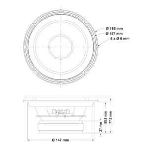 Altavoz de Repuesto Hifonics ZSU6AU