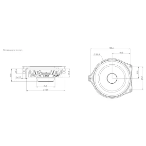 Medidas altavoz central para Mercedes 4" (10cm), Focal ICCMBZ100