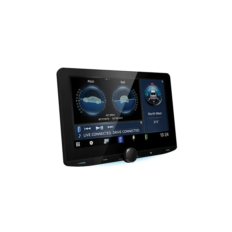 Radio 1 DIN Kenwood DMX9724XDS, con Pantalla 10.1" Android Auto y CarPlay