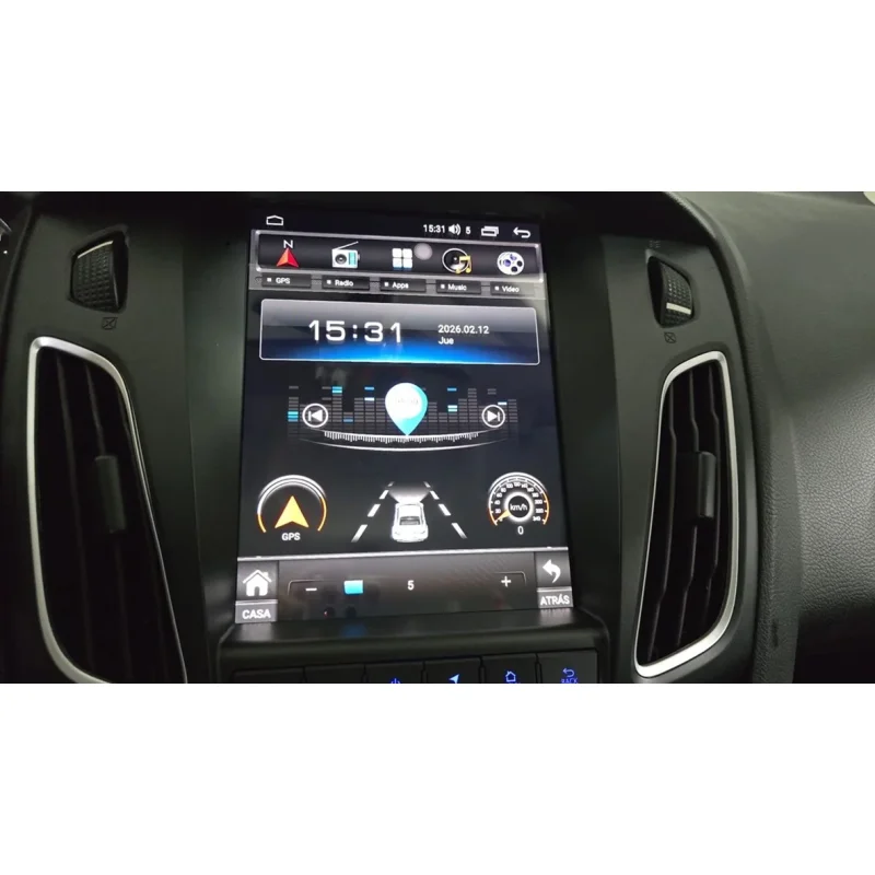 Resultado tras la instalación del navegador para Ford Focus