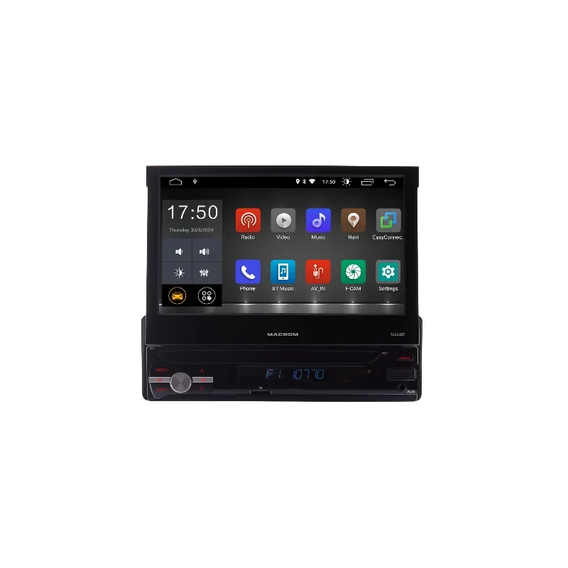 Radio 1DIN con Pantalla 7Macrom T6562BT Android 10 USB y Bluetooth