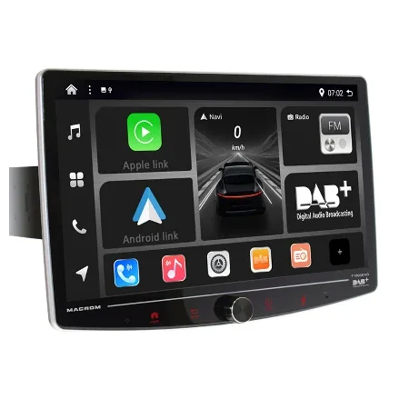 Macrom T1003DAB Radio 1DIN con Pantalla 10.1 QLED CarPlay y DAB+