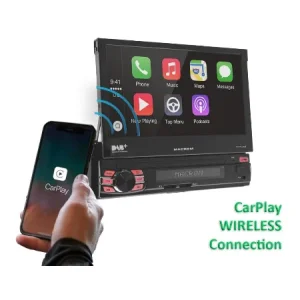 Macrom T6593DAB Radio 1DIN Pantalla 7 Motorizada y DAB Desplegado CarPlay