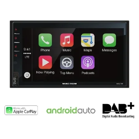 Macrom M DL7000D25 Radio 2DIN Pantalla 6.8" CarPlay, Android Auto y DAB+