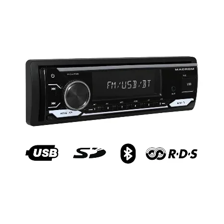 Macrom M-DL4100BT, Radio 1DIN con Bluetooth, USB, SD y...