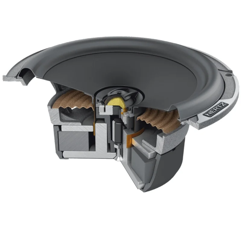 hertz mpx 165 3 pro altavoz coaxial seccionado componentes internos