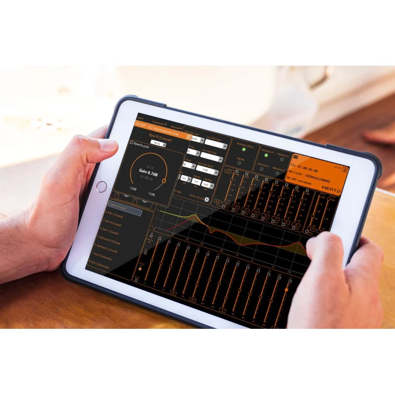 Hertz S8 DSP, App para procesador de señal digital, 8 canales, marino
