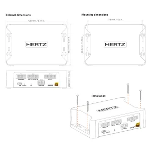 Hertz S8 DSP, accesorios de DSP, 8 canales, marino