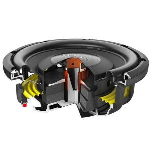 subwoofer slim de 250 mm 10" hertz mps 250 s4 4 ohmios construccion