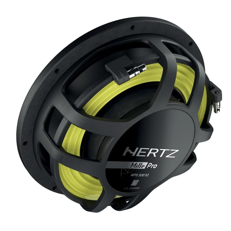 hertz mps 300 s4 4 ohmios subwoofer slim de 300 mm 12"