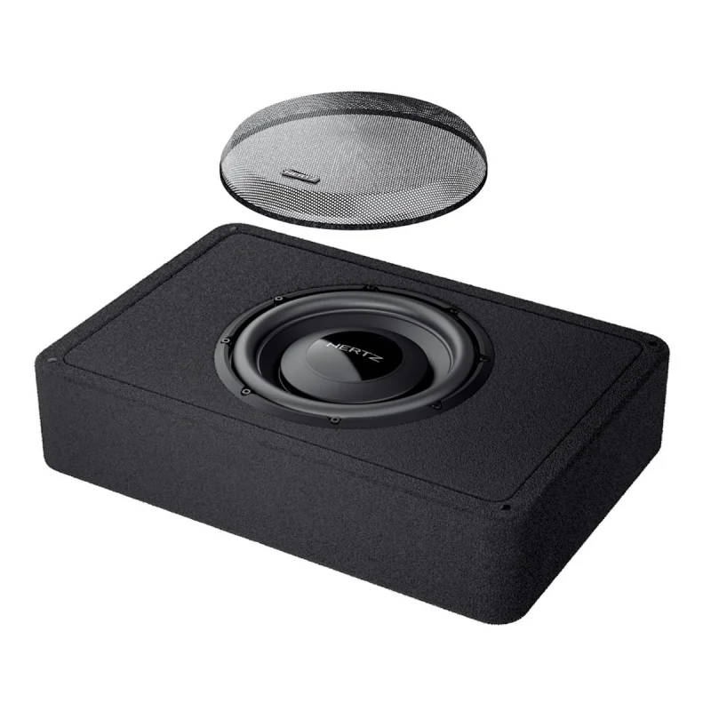 cajón sellado ultra slim con subwoofer de 12" hertz mpbx 300 s2 2 ohmios