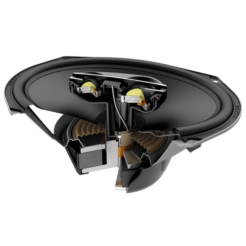 pareja de altavoces ovalados 6x9" 15x23 cm hertz cpx 690 de 3 vías