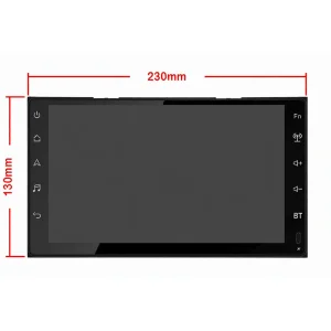 Medidas de la radio con pantalla para Toyota Corolla E180
