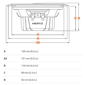 hertz dcx 30 3 serie dieci 40w rms altavoces coaxiales 5" dimensiones