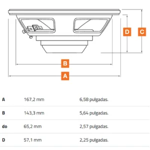 medio de neodimio de alta eficiencia 165 mm 6.5" hertz sv 165 neo dimensiones