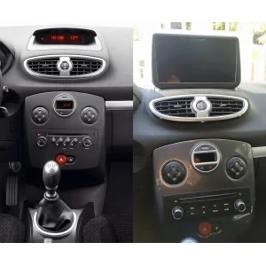 radio navegador renault clio 3 2005 2014 carplay wireless pantalla radio comparación antes despues