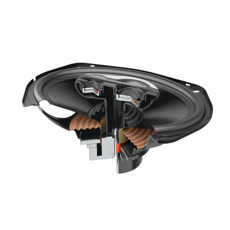 pareja de coaxiales ovalados de neodimio 6x9" hertz sx 690 neo.1 spl show construccion