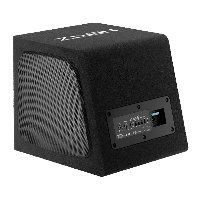 hertz dba 201 con doble radiador pasivo 440w pico subwoofer activo 8"
