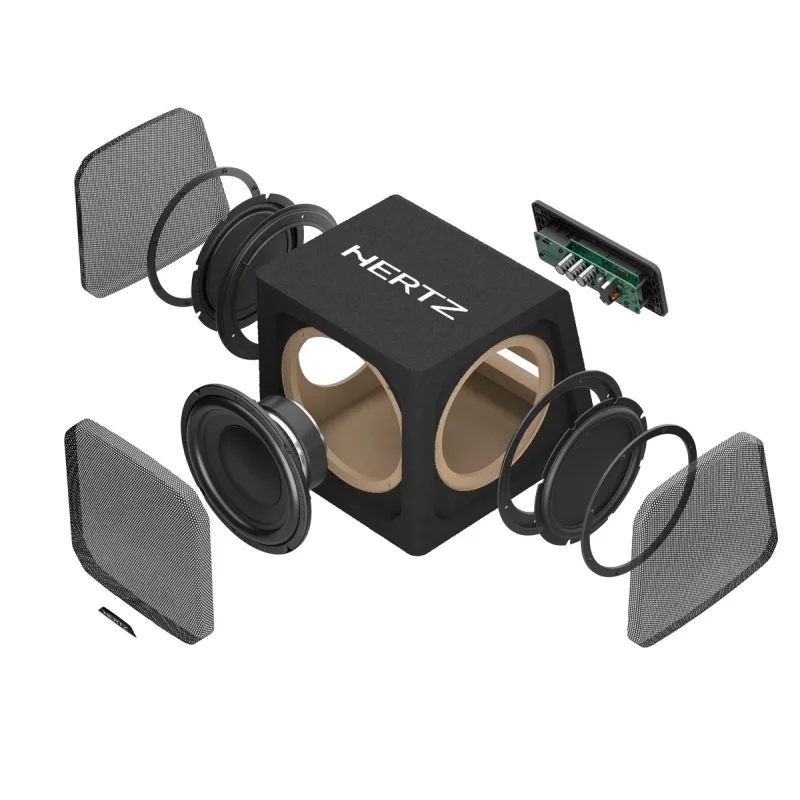 hertz dba 201 cajón subwoofer activo ultracompacto