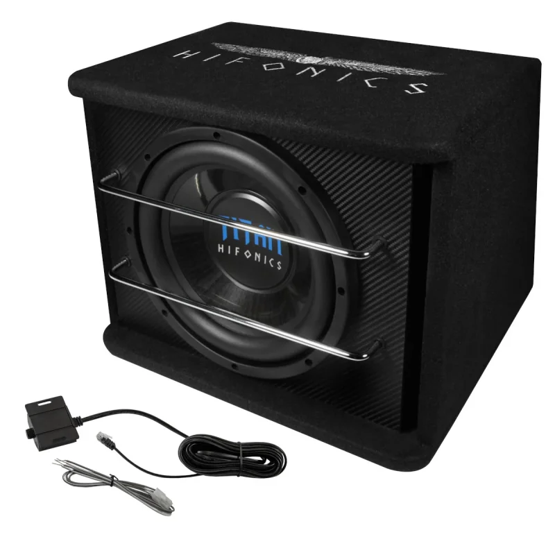 cajón subwoofer activo bass reflex 10" hifonics tsa250r titan